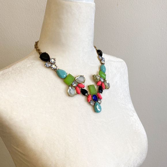 J.Crew Color Collage Statement Necklace - Picture 3 of 11